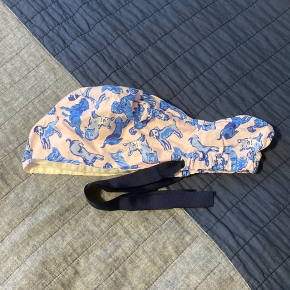 Accessories - Blue and Pink dog scrub cap